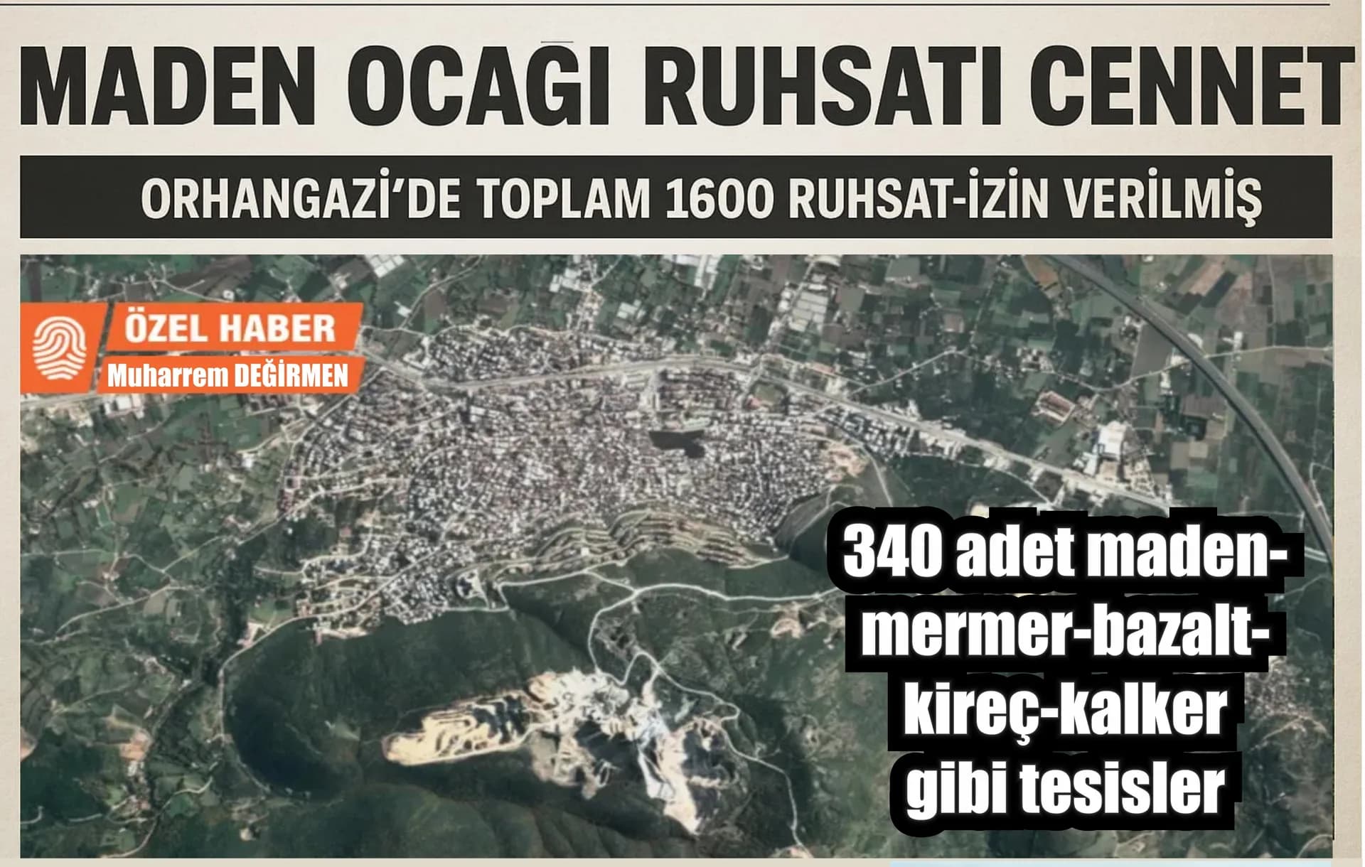 Maden Ocağı Ruhsatı cenneti Orhangazi